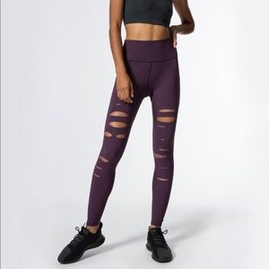 ALO yoga high waist ripped warrior leggings